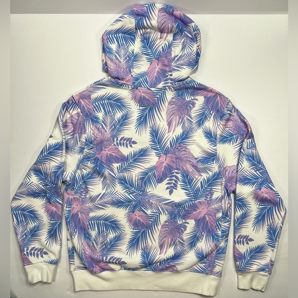 Nike Sportswear French Terry All Over Palm Print Hoodie - blue/purple, M - Picture 2 of 9